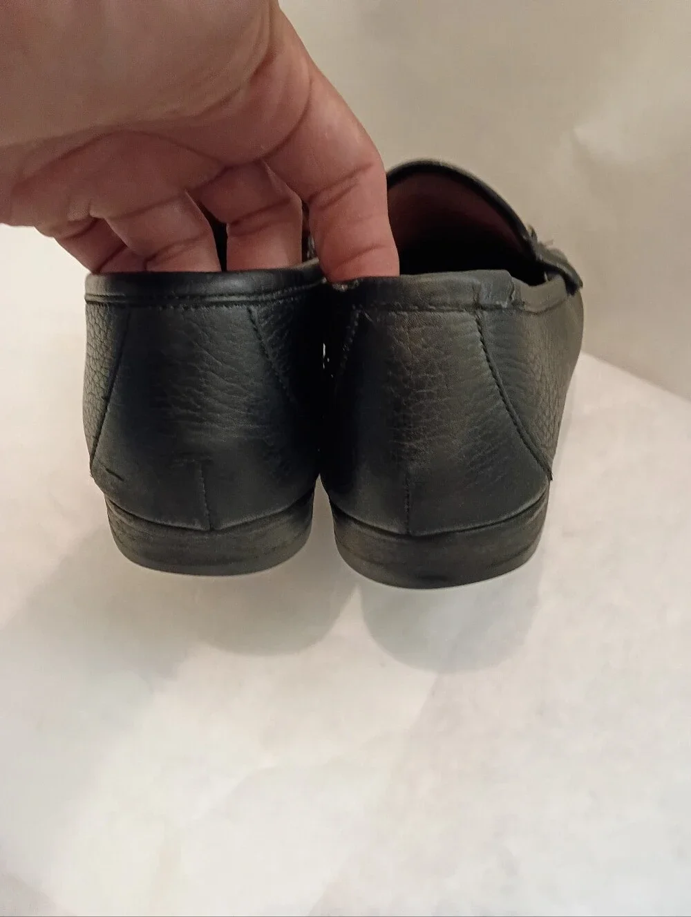 GUCCI MENS Iconic HORSEBIT Black  LOAFERS Pebble Luxury Leather UK7.5 Us 8 Fair